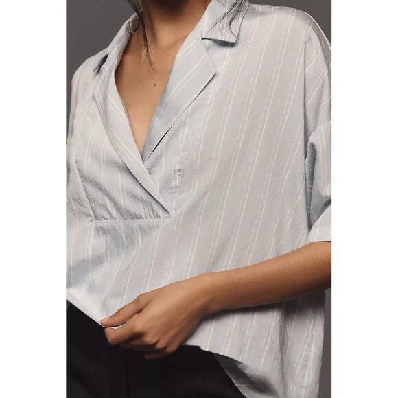 NWT Size L - Anthropologie The Dylon Short-Sleeve Wide-Placket Top (NWT US$ 98) - Picture 6 of 16